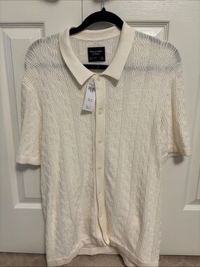 Mens NEW Abercrombie & Fitch Sweater Polo Size Medium